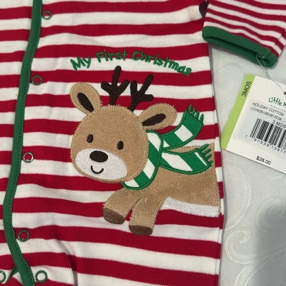 Little Me Holiday Sleeper. Size 3 months. - Picture 3 of 8